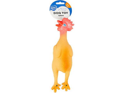 Latex Squeaking Chicken Dog Toy