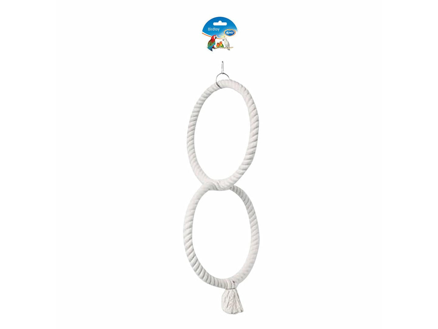Parrot Toy with 2 Rings 50cm White