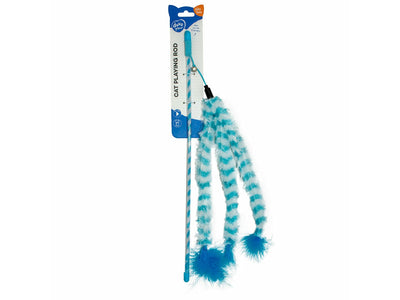 Playing Rod Catchy Fluffy Tail (Blue/White)