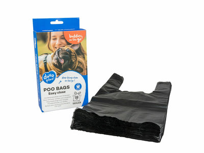 Poo Bags Classic Easy Close 80st - 18x34.5cm Black