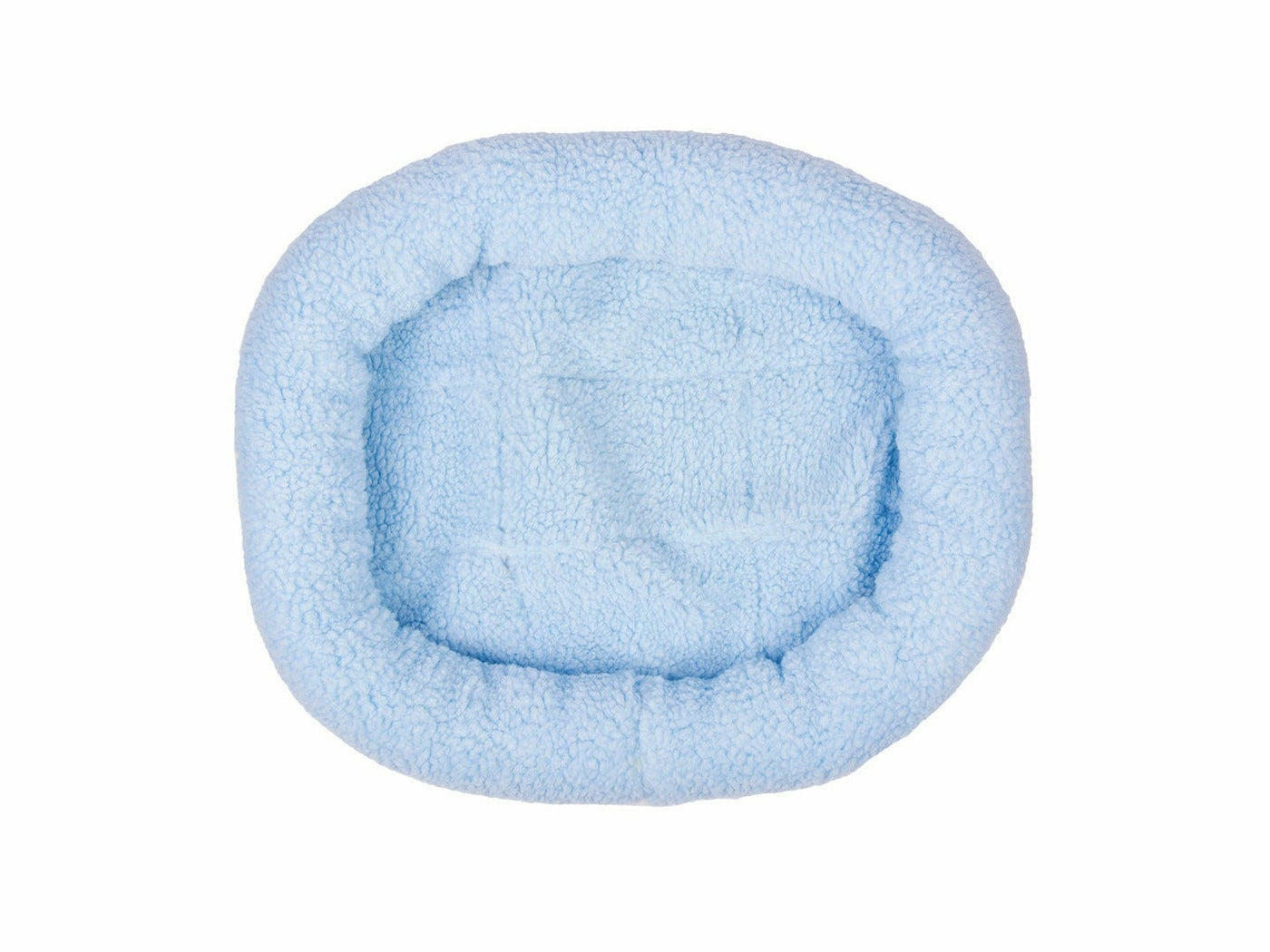 Sheepskin Bed Oval 40x45cm Blue