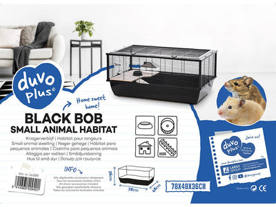 Small Animal Habitat Black Bob 78X48X36Cm Black