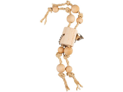 Toy with Sisal Rope &amp; Wooden Beads 30x15x5.5cm Beige