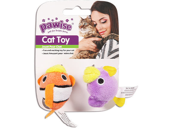 PAWISE  Fish Cat Toy 2PK