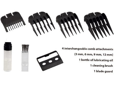 PAWISE  PET CLIPPER SET(OIL,CHEAR BRUSH,BLADE GUARD,4 COMB GUIDES)