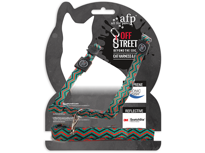 AFP Off Street - Cat Harness & Leash Set - Chevron