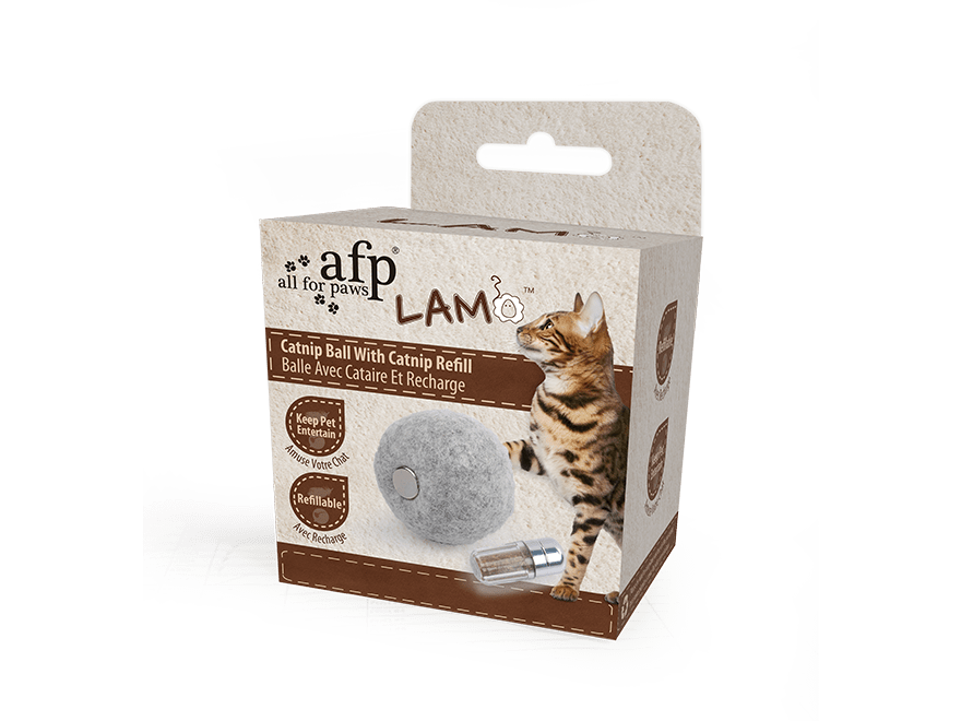AFP Lambswool-catnip ball with catnip refill