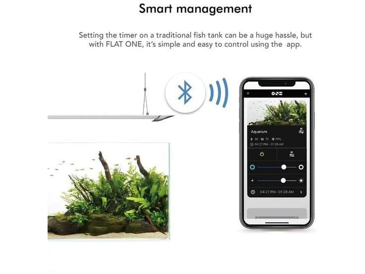 Flat One+ The Smart Aquarium Lighting (60cm, Pendant style, 6500K-20500K) with App