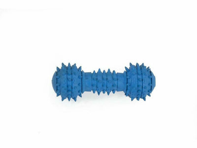 Rubber Toy with Squeaker - Bone with Nubby Surface - 14 cm