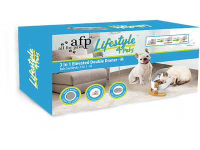 AFP(All For Paws) 3-in-1 Elevated Double Dinner