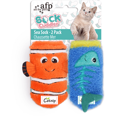 AFP (All For Paws) Cat Socks - Sea Sock - 2 Pack