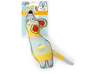 AFP (All For Paws) Catoon - Kicker Curious Mouse - Blue