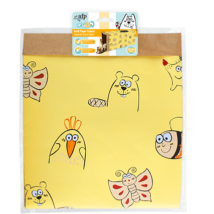AFP (All For Paws) Catoon - Kraft Paper Tunnel (Yellow)