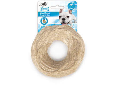 AFP (All For Paws) Dental Chews - Wood Donut - Peanut Butter Flavor Infused