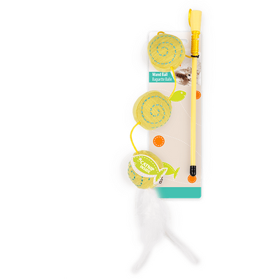 AFP(All For Paws) Kitty-Wand Ball (Yellow)