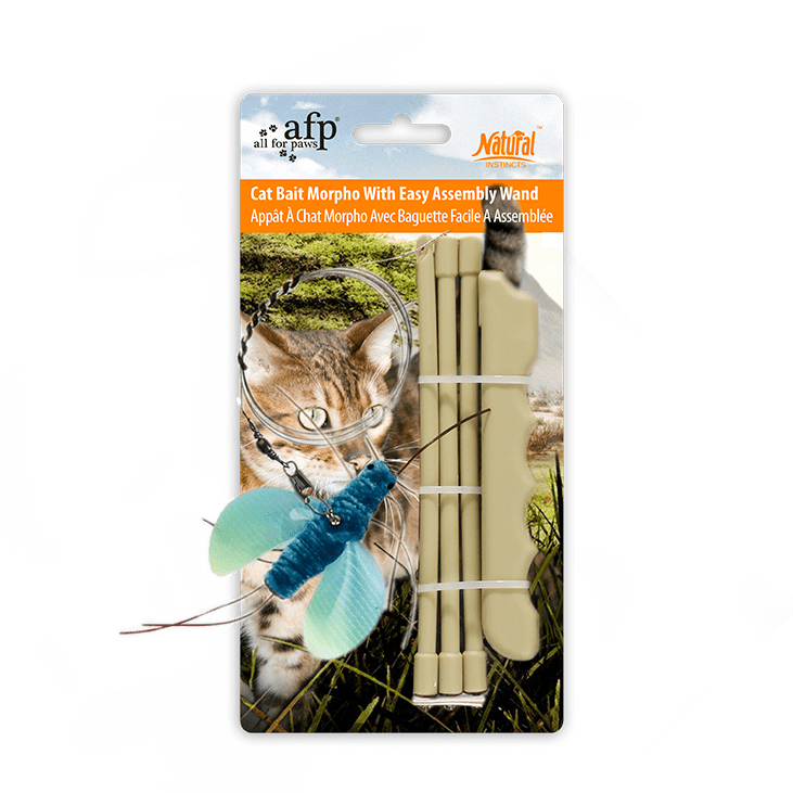 AFP Natural Instinct- Cat Bait Morpho With Easy Assembly Wand – Pets Qatar