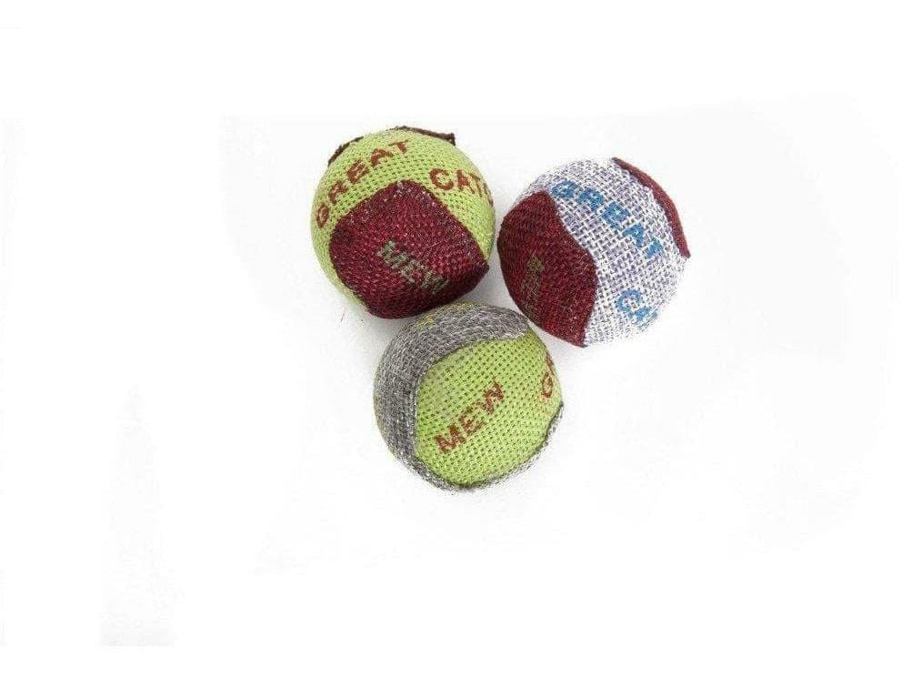 Coloured jute balls (3pcs)