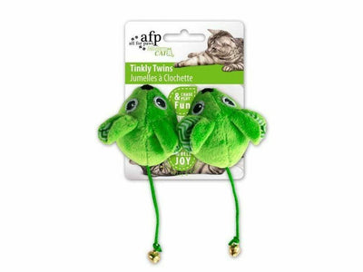 All for Paws (AFP)-Tinkly Twins Cat Toy Green ap2148_3_1