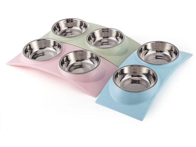 Arch Bridge Double Round Pet Bowl&nbsp;-