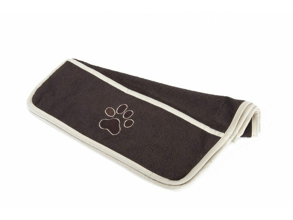 Microfiber Towel With Double Pocket - Brown -  40X100Cm