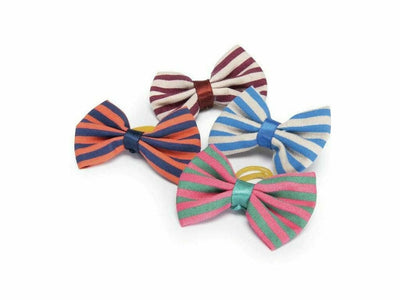 Striped bows with elastic band (2pcs)