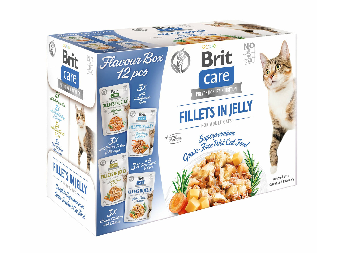 Brit Care Cat Flavour box Fillet in Jelly, 4*3 pcs. (12*85 g)