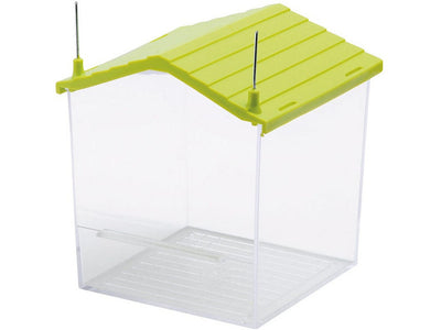 Bath House with Metal Brackets - 10x10x12cm Transparent