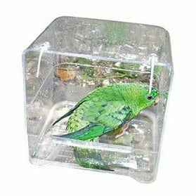 Bath with Metal Hooks - Transparent 13x11x13cm