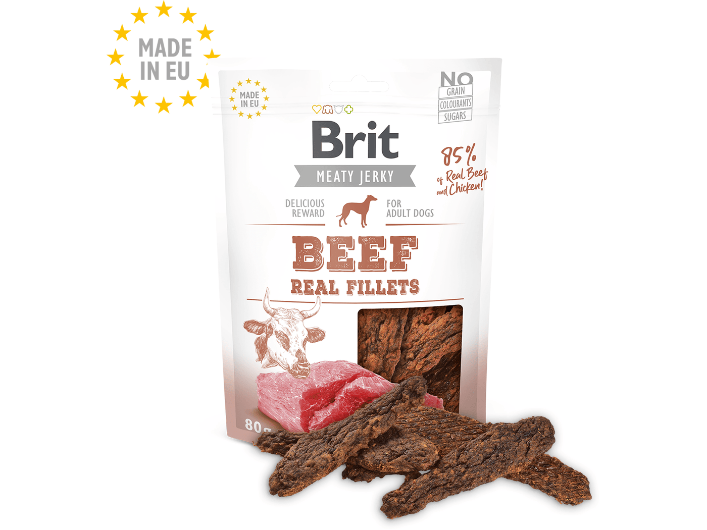 Brit Jerky-Beef Fillets 80g