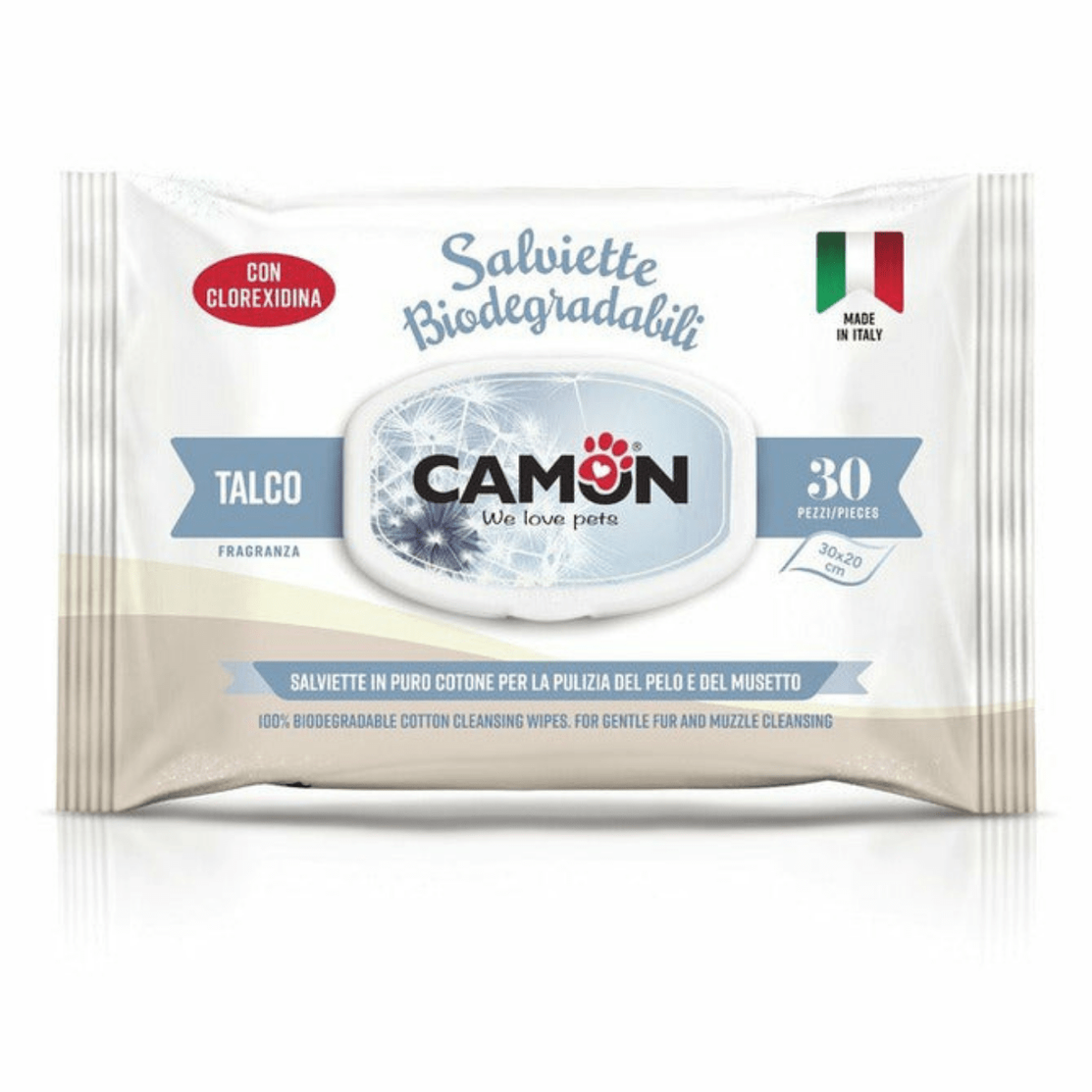 Biodegradable Cotton Cleansing Wipes - Baby Powder (30 pcs)