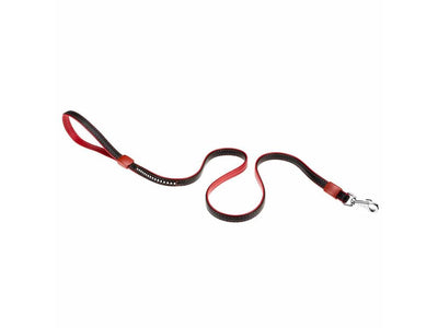 Black Red Lead - Synthetic Leather with Rhinestone Appliqué