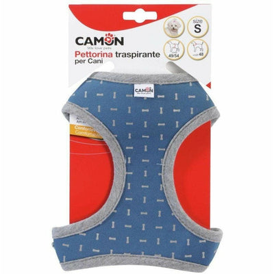 Blue Dog Harness with Reflective Bone-Shaped Trimming- Size M