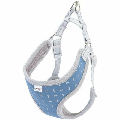 Blue Dog Harness with Reflective Bone-Shaped Trimming - Size S