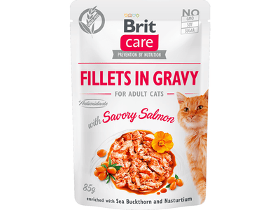 Brit Care Cat Fillets in Gravy with Savory Salmon