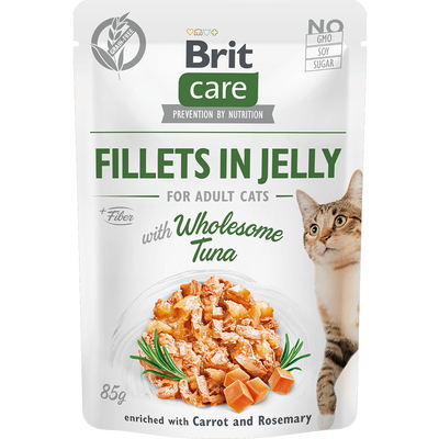 Brit Care Cat Fillets in Jelly with Wholesome Tuna 24x85g Single pack Image