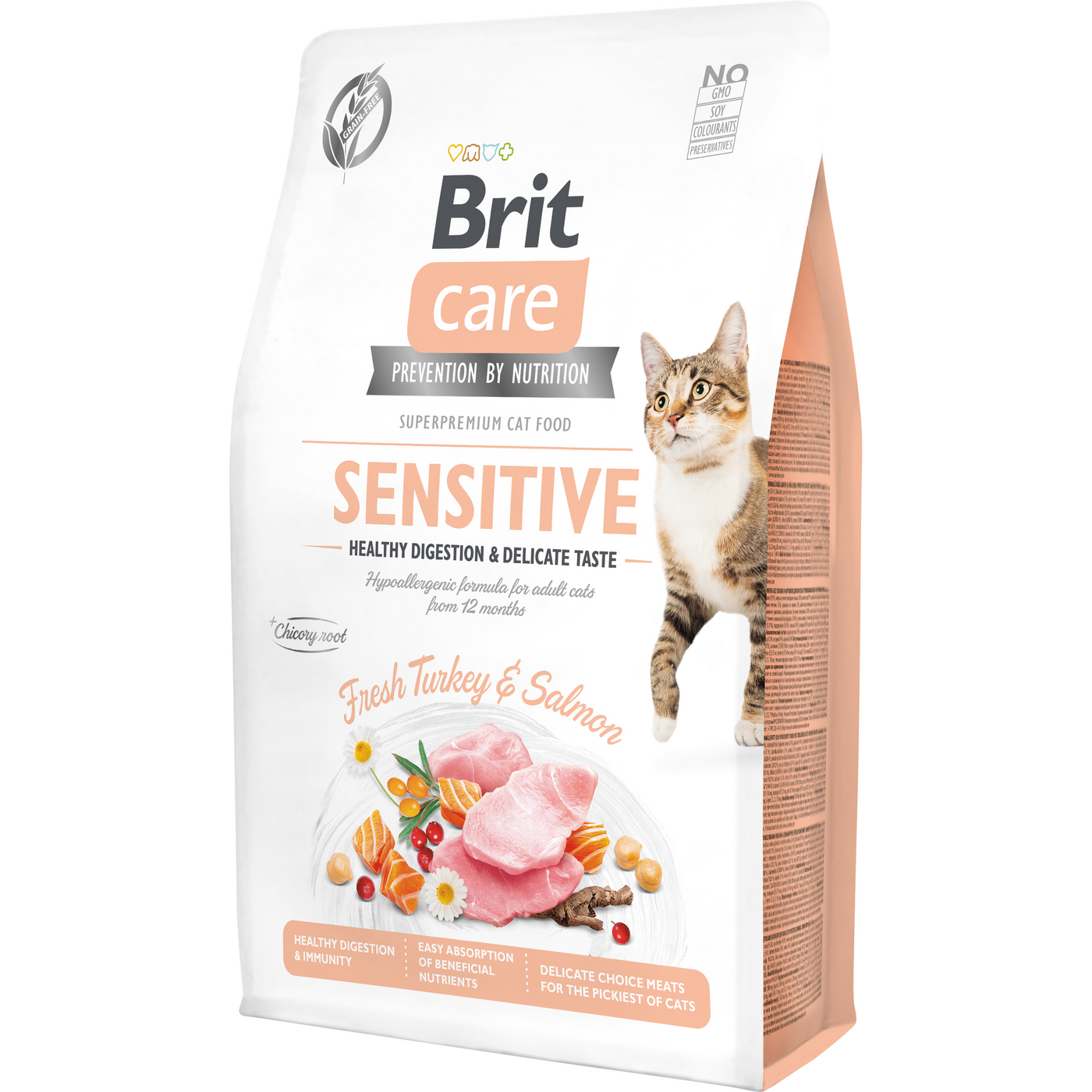 Brit Care Cat Grain-Free Sensitive Healthy Digestion & Delicate Taste, 2 kg Front Image