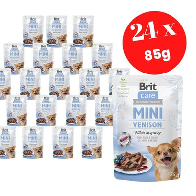 Brit Care Mini Venison fillets in Gravy 24x85g