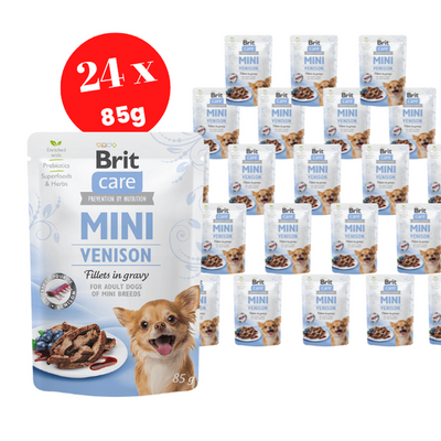 Brit Care Mini Venison fillets in Gravy 24x85g