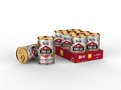 Brit Fresh Beef with Pumpkin 6x400g can