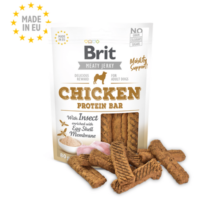 Brit Jerky-Chicken with Insect Protein Bar 80g front