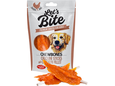 Brit Let´s Bite Chew bones Calcium Sticks with Chicken Fillet 80 g