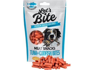 Brit Let’s Bite Meat Snacks. Tuna & Codfish Bites 80 g front