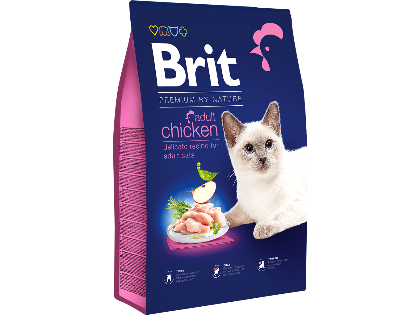 Brit Premium by Nature Cat. Adult Chicken, 8 kg Front