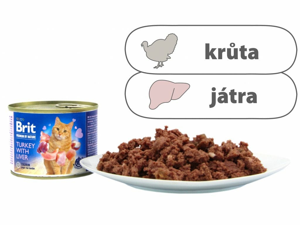 Brit Premium by Nature Turkey with Liver pate for adult cats. Contains 26% turkey and 20% liver. Gluten-free, no added sugar or preservatives. Enriched with essential vitamins and taurine. Available in 200g packs