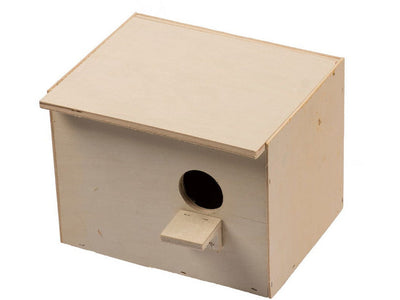 Budgie Nest Box Horizontal 20cm x 19cm x 15cm