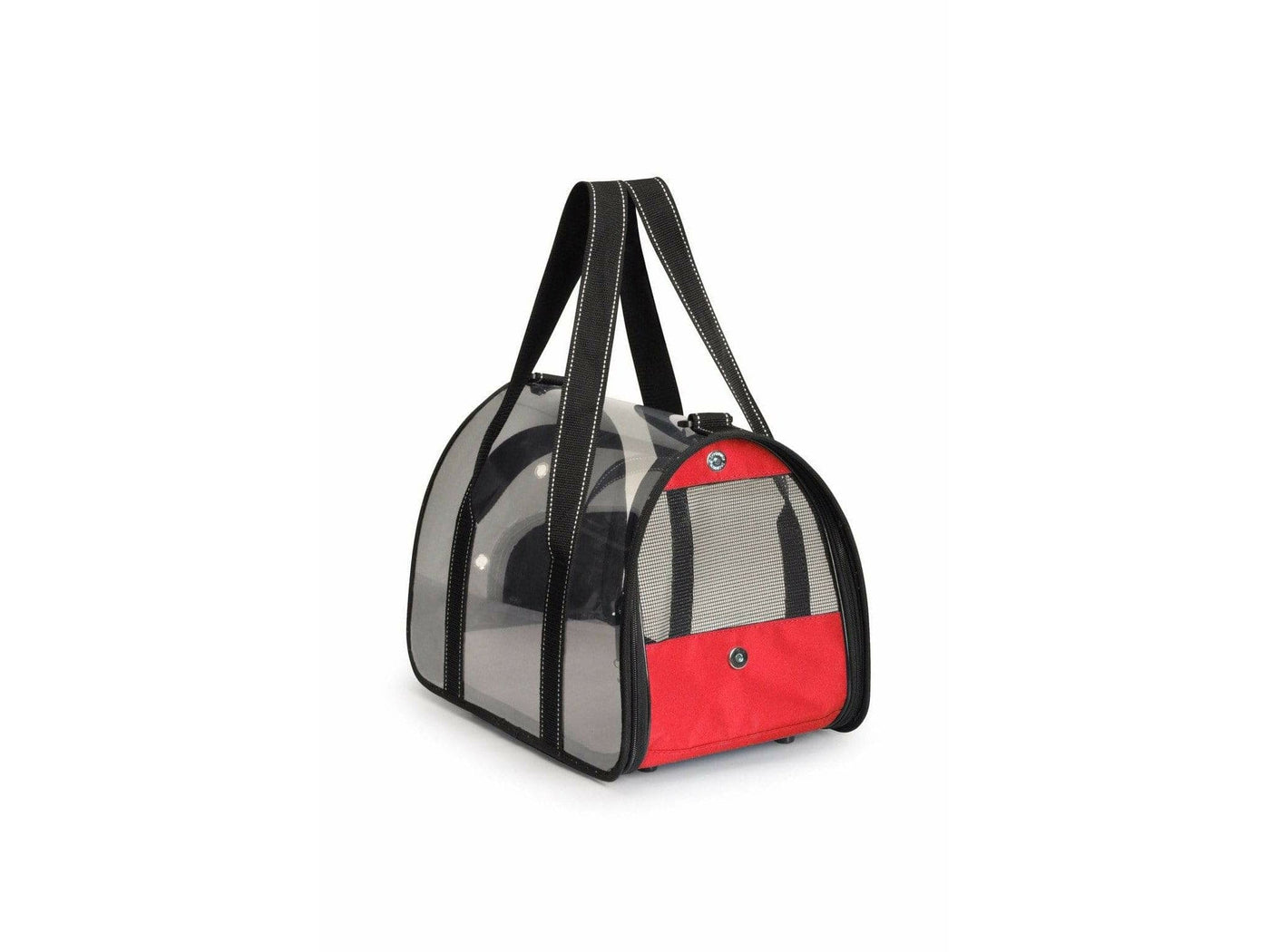 Pet carrier with transparent cover 48x29x29cm (1  red + 1 blue)