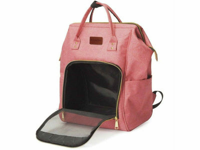 حقيبة ظهر - أزياء الحيوانات الأليفة مقاس 30 × 20 × 43 سم - باللون الوردي