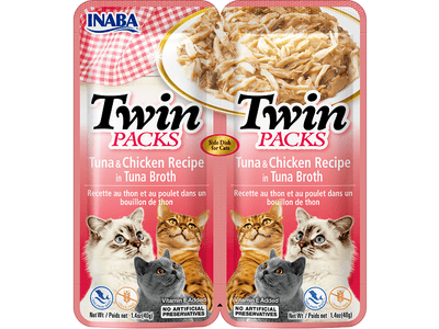 INABA Twin Packs Tuna & Chicken Recipe in Tuna Broth 40 g x 2