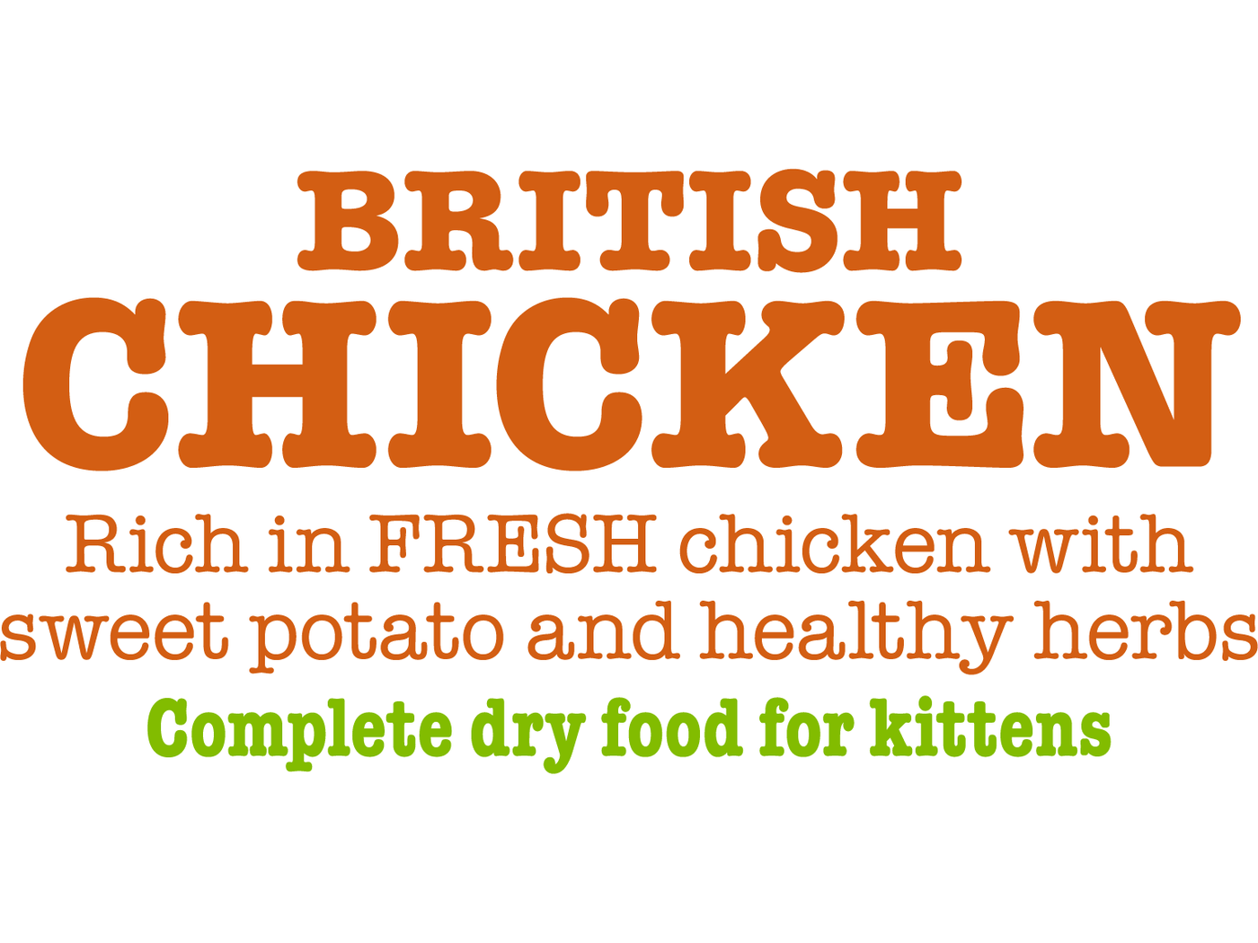 طعام جاف كامل للقطط الصغيرة من الدجاج البريطاني 375 جم/مخلب كبير صغير