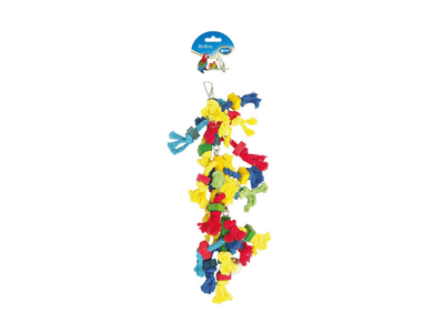 Cage Acc Rope Knots Wooden Cubes &amp; Bell 38cm